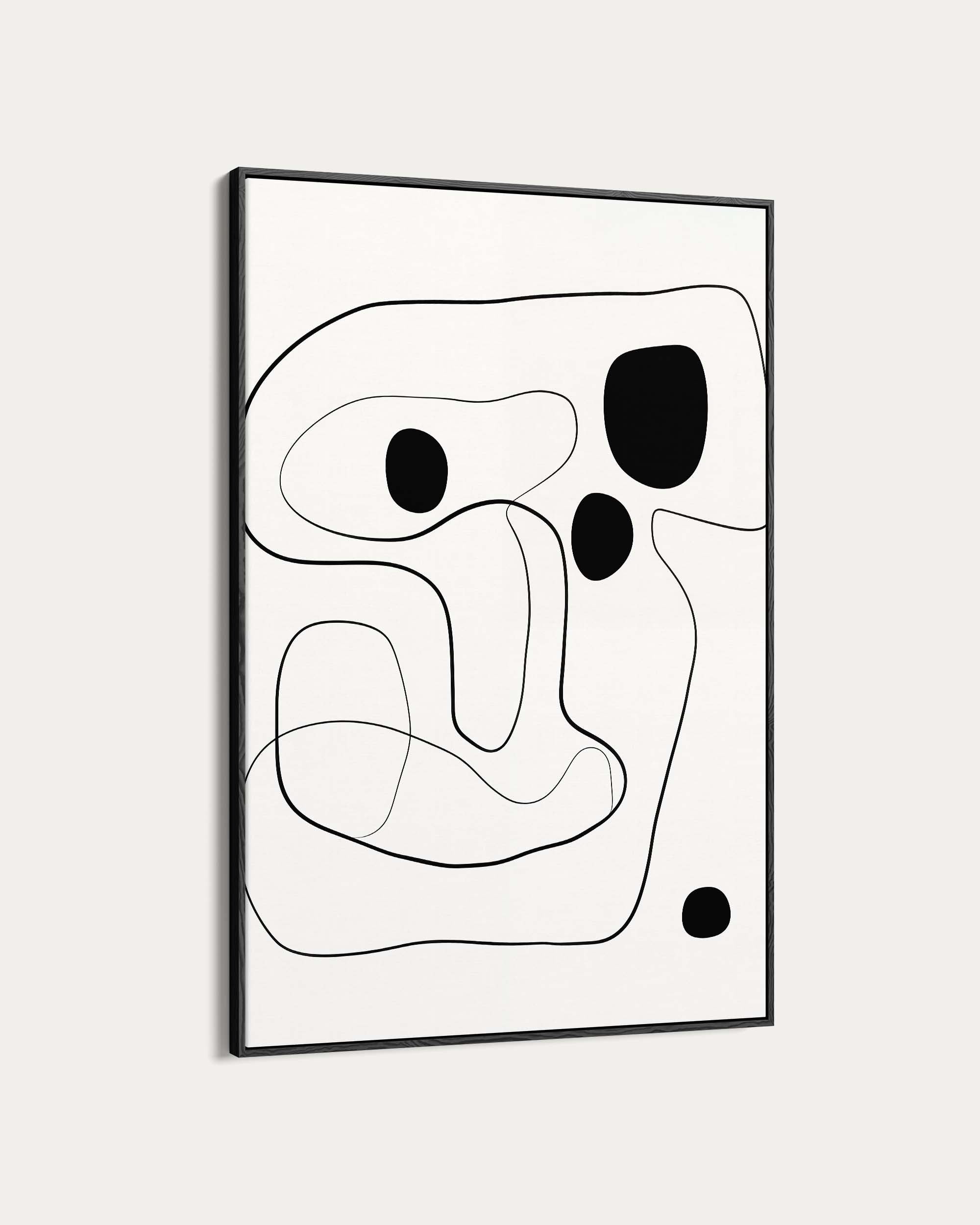 Monochrome Line Art Print