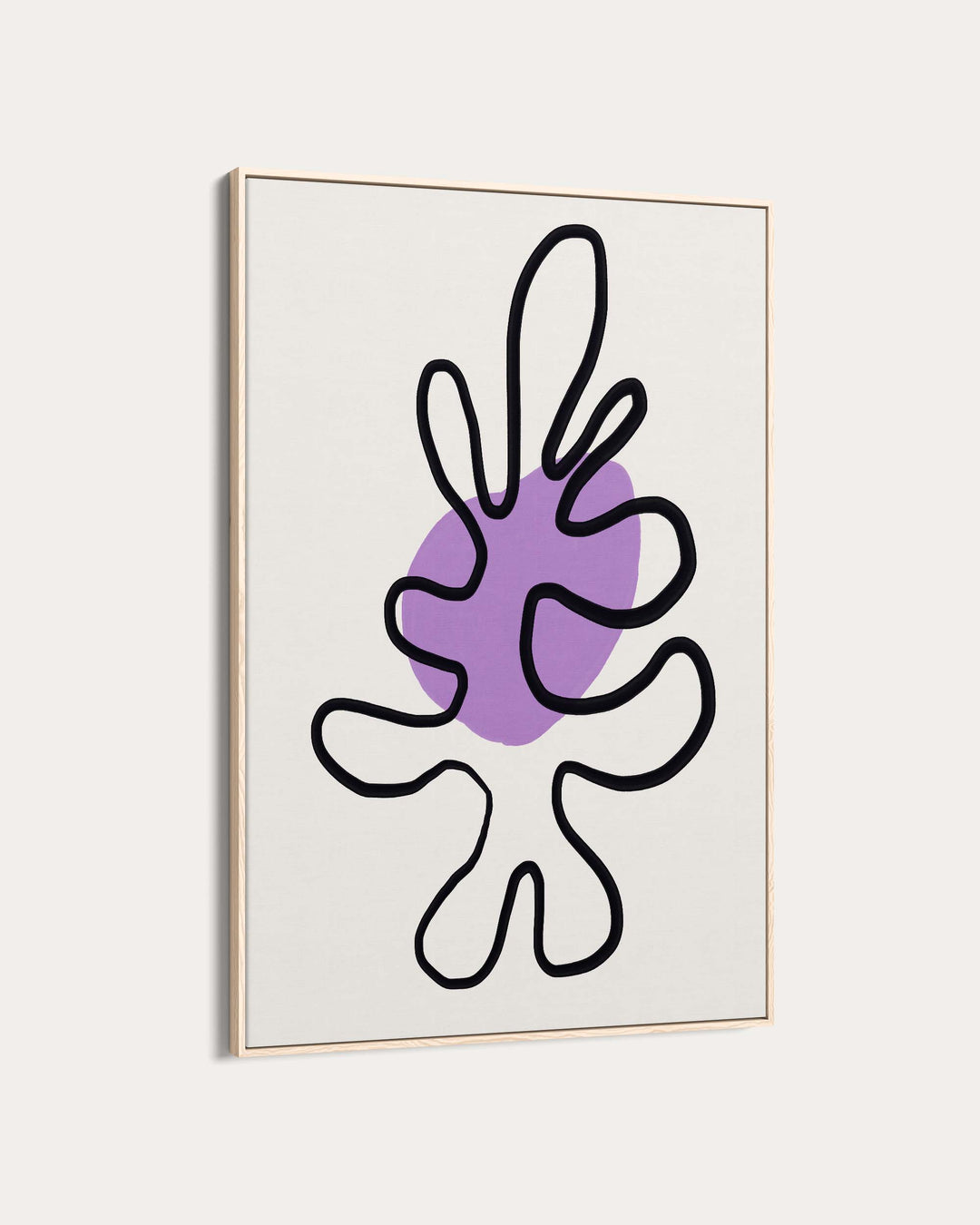 Abstract Shape Purple Wall Art