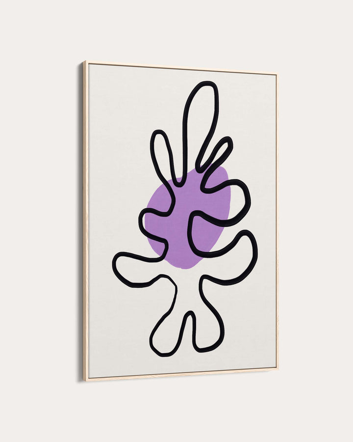Abstract Shape Purple Wall Art