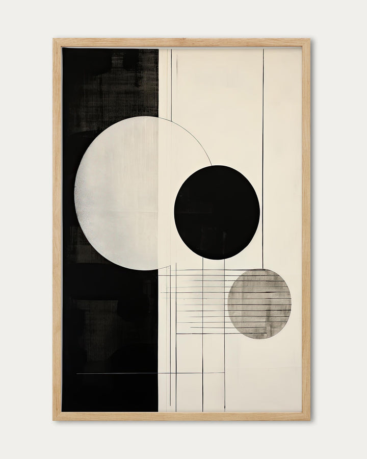 Mono Geometry Art Print