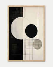 Mono Geometry Art Print