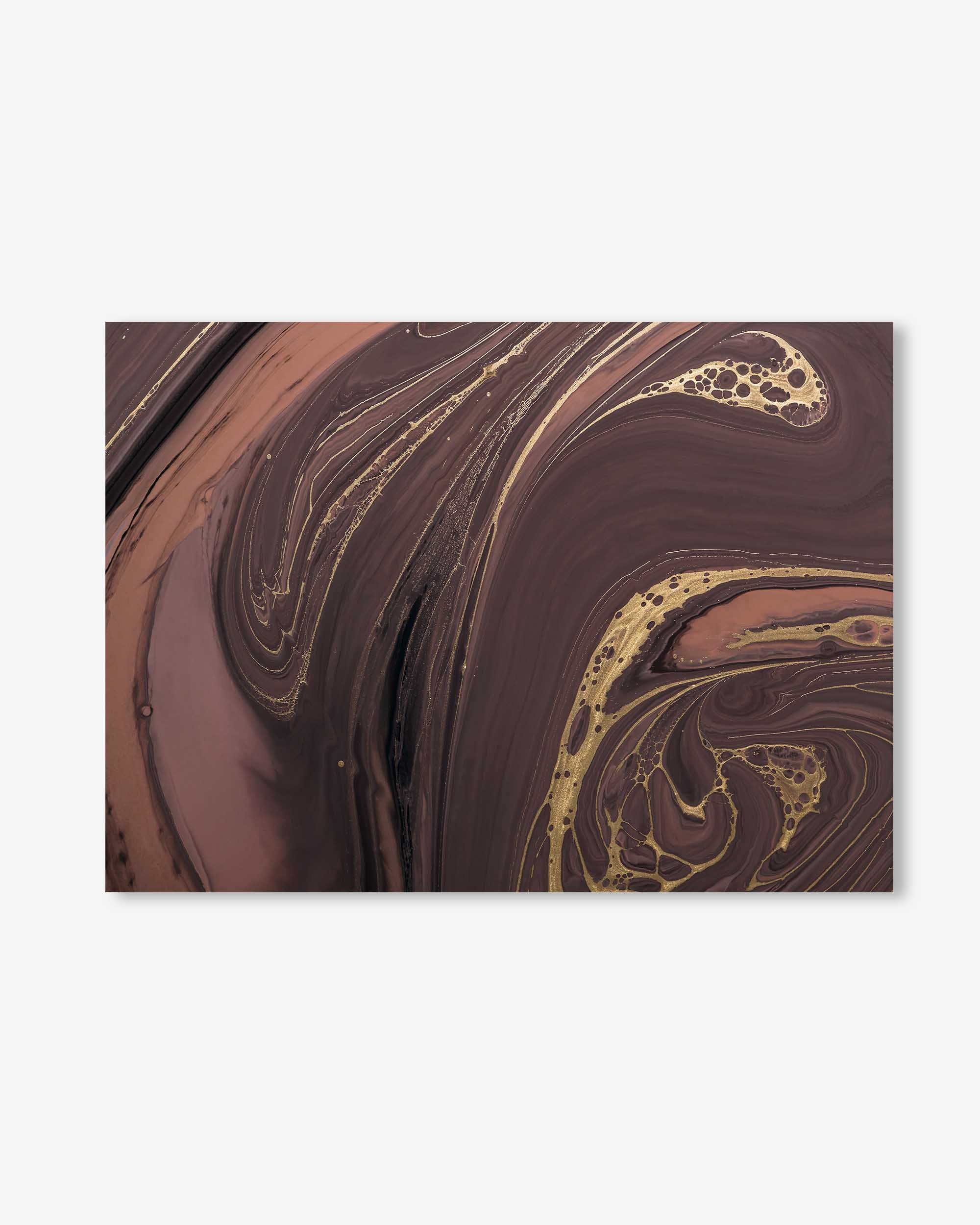 Mocha Marble Wall Art Print