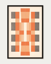 framed geometric abstract art print
