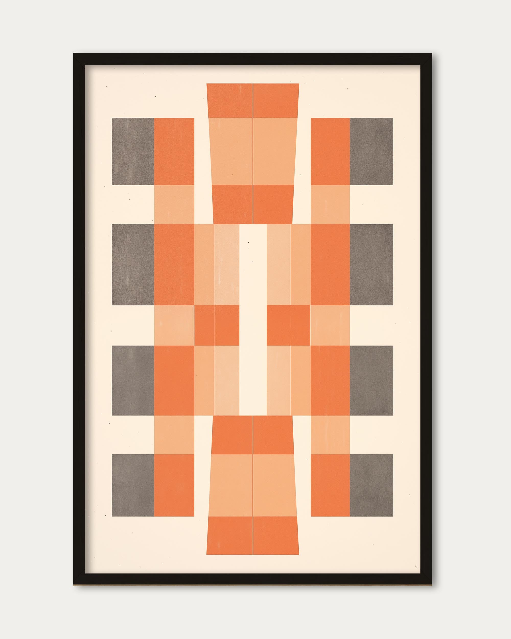 framed geometric abstract art print