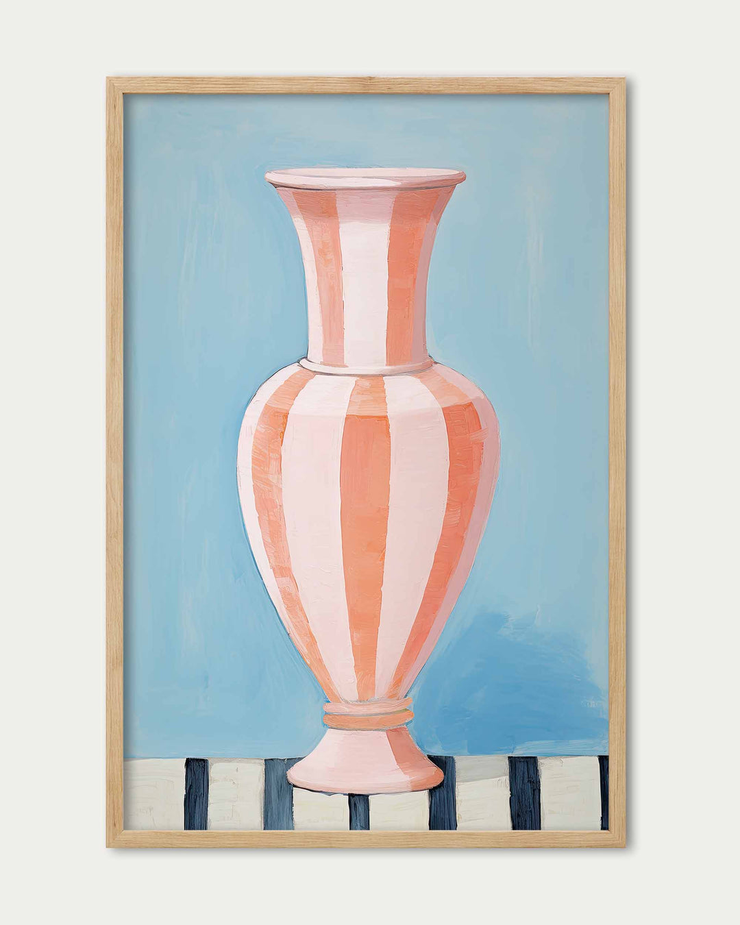 Stripy Vase Wall Art Print