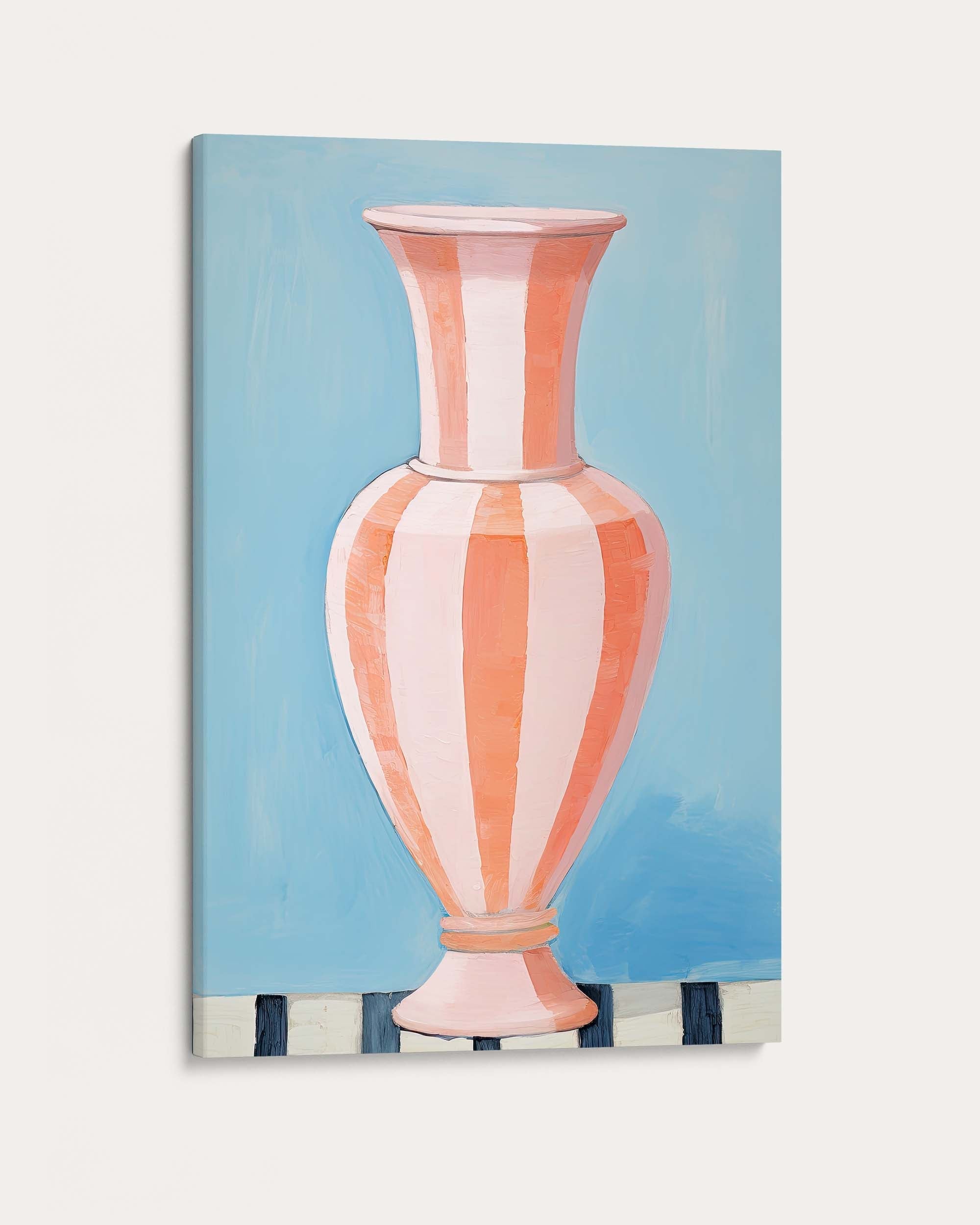 Stripy Vase Wall Art Print