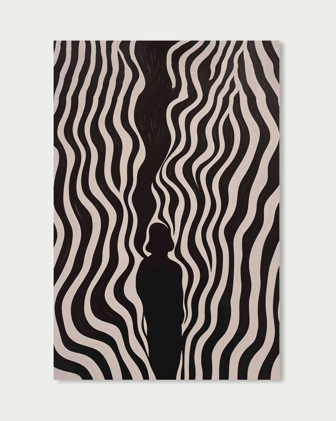 Monochrome Shadows V Art Print