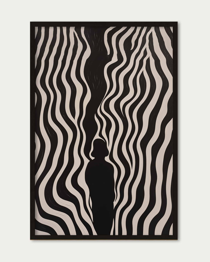 Monochrome Shadows V Art Print