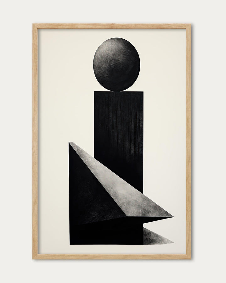 Mono Geometric Art Print