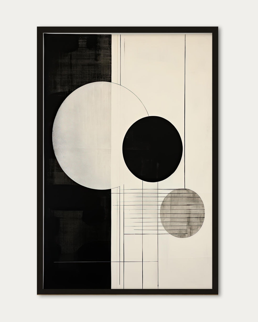 Mono Geometry Art Print