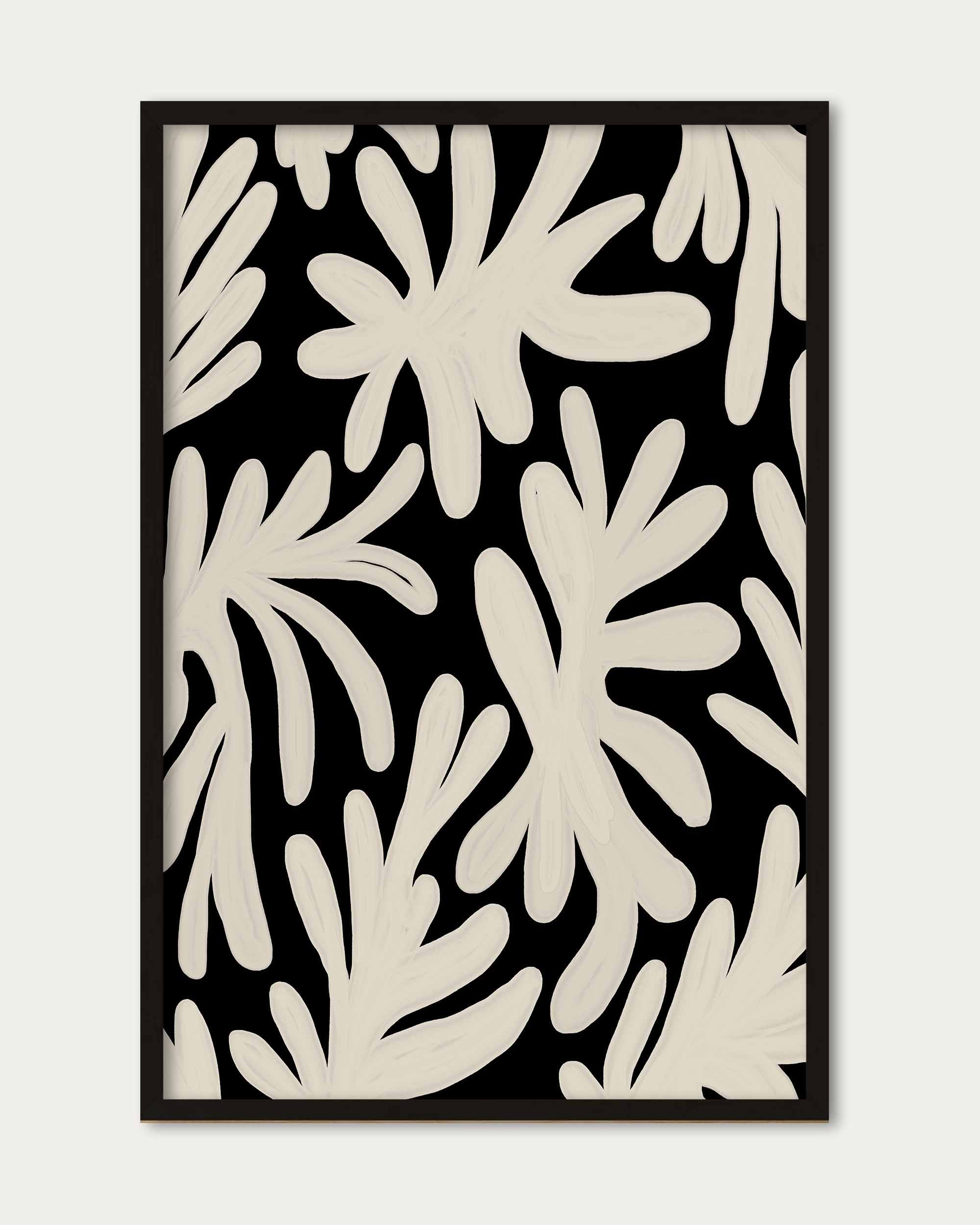 Black And White Floral Wall Art