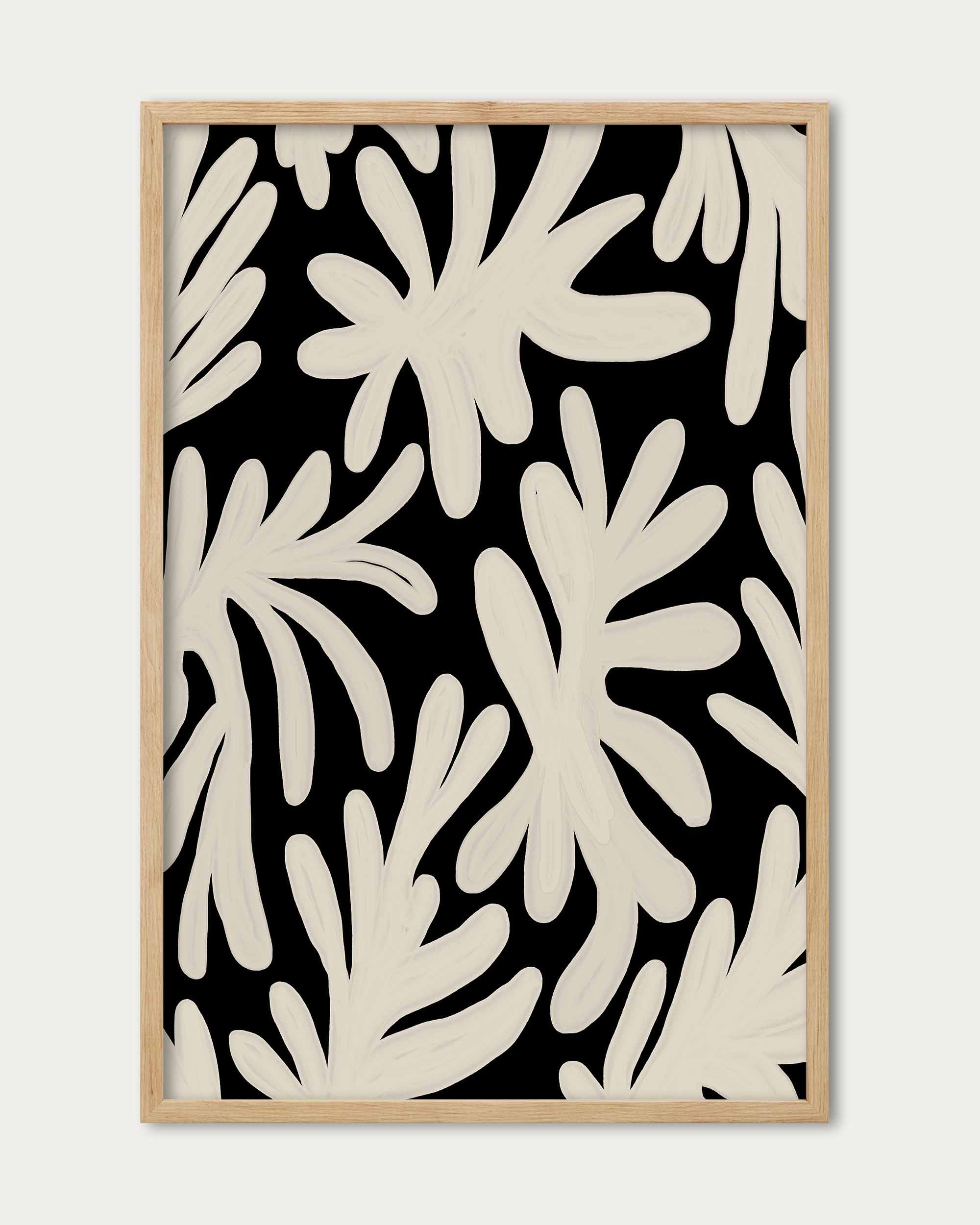 Black And White Floral Wall Art