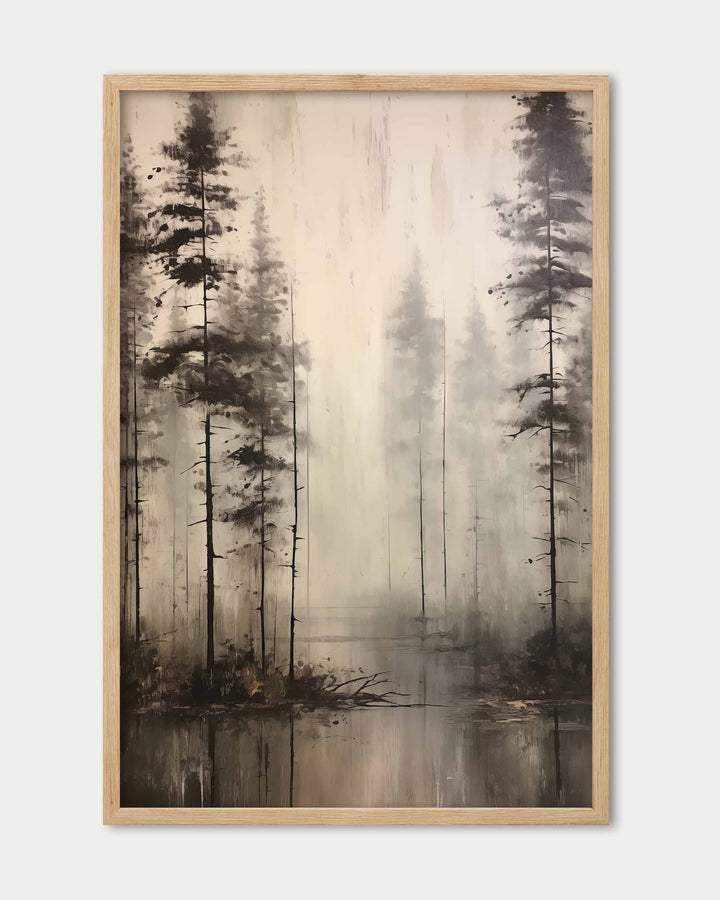 Foggy Lake Wall Art Print