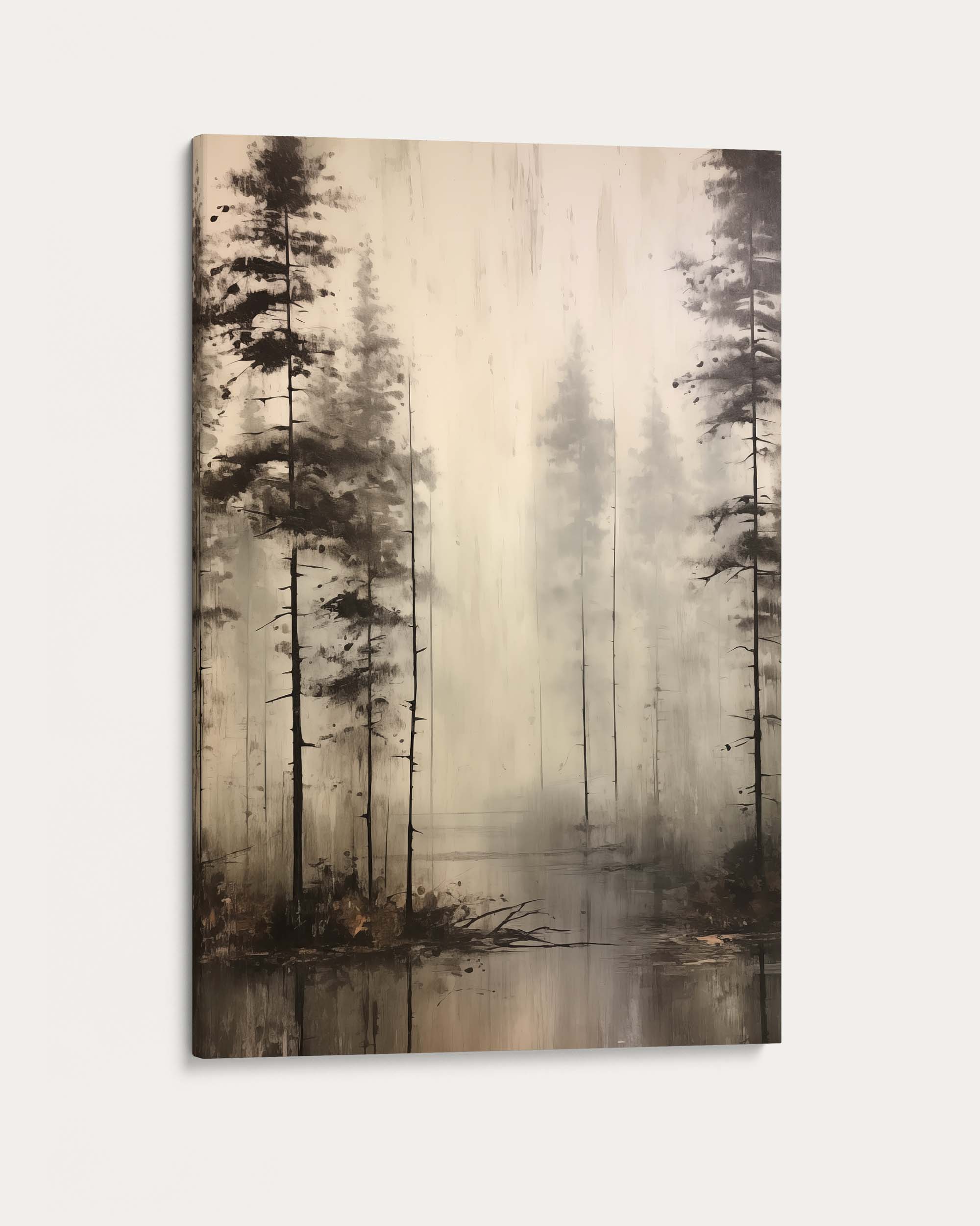 Foggy Lake Wall Art Print