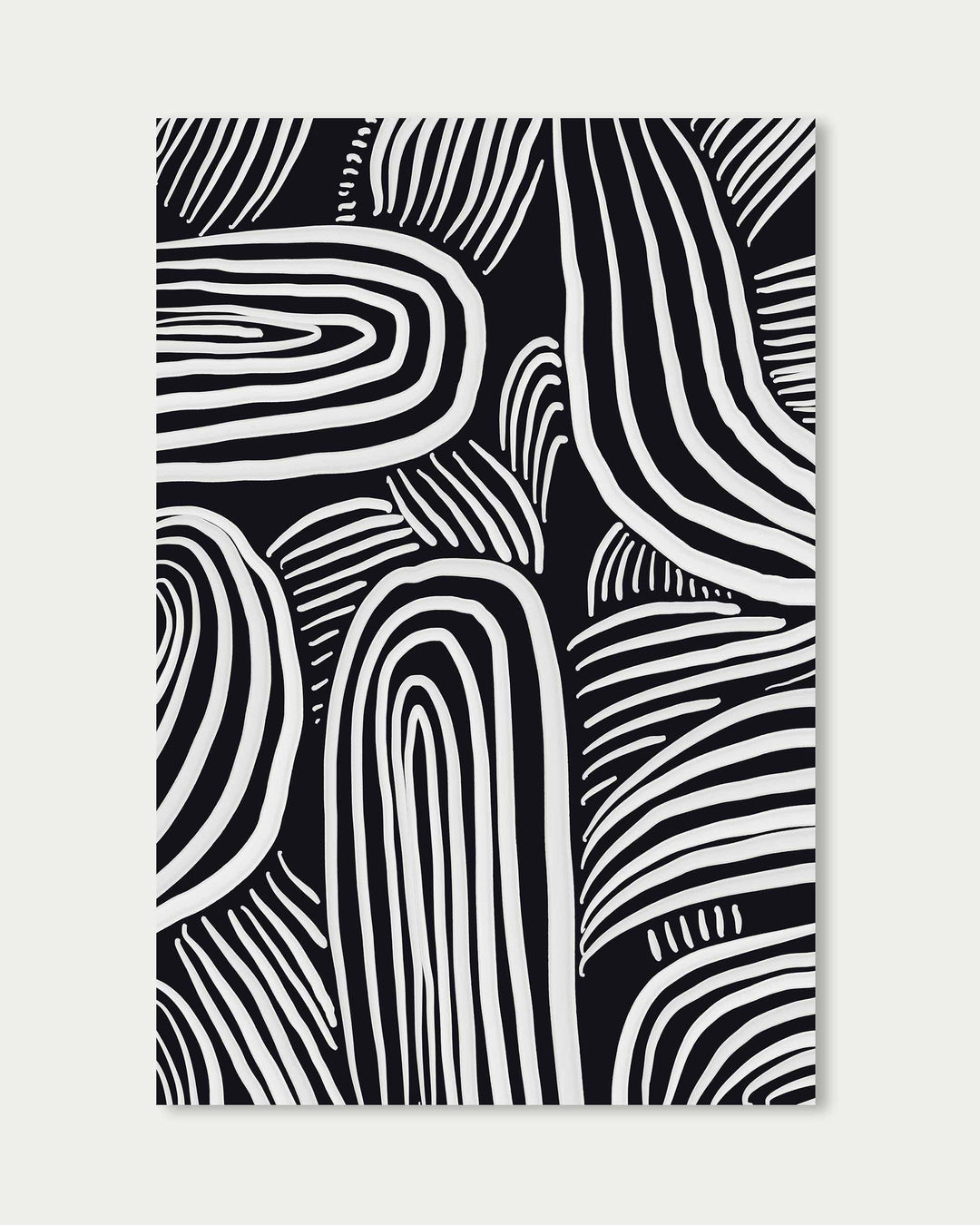 Black And White Lines Wall Art Print