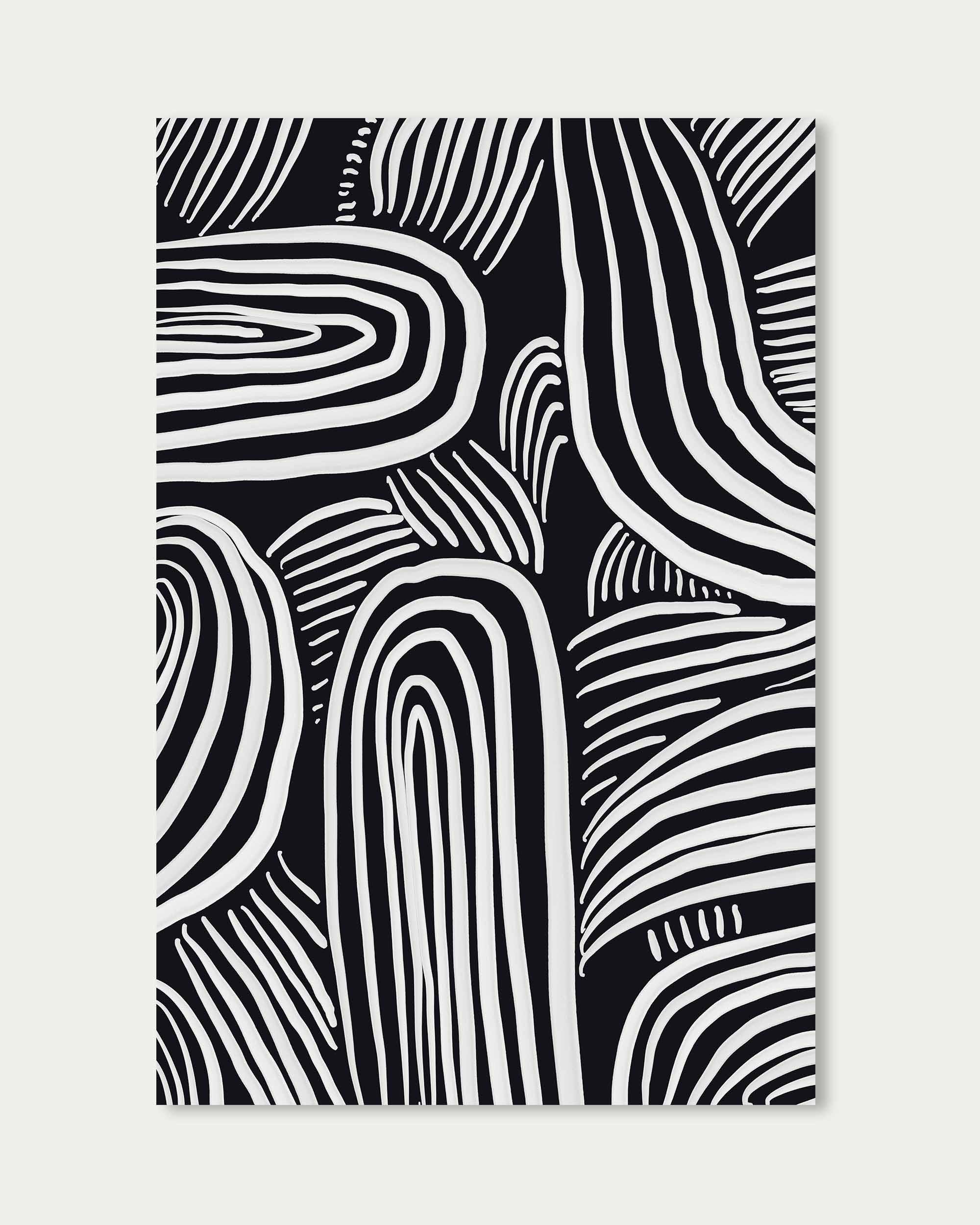 Black And White Lines Wall Art Print