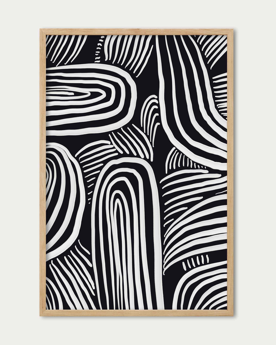 Black And White Lines Wall Art Print