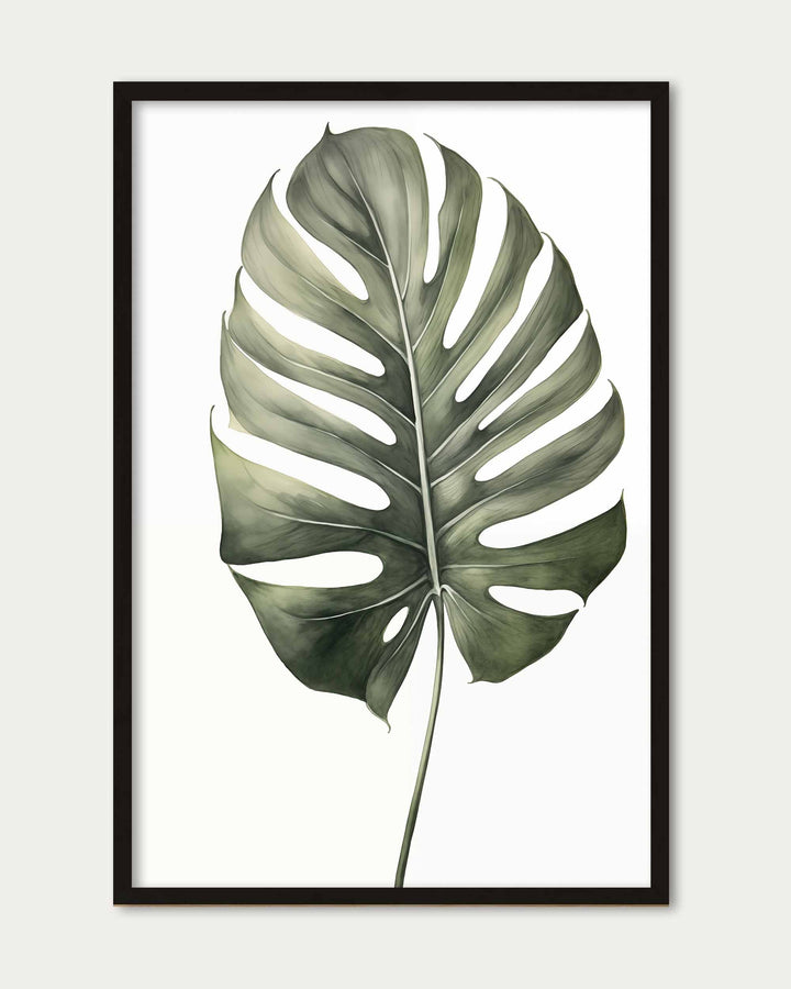Monstera Leaf Wall Art Print