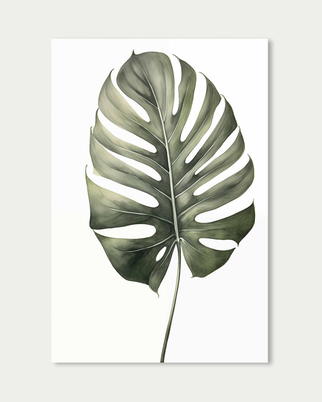 Monstera Leaf Wall Art Print