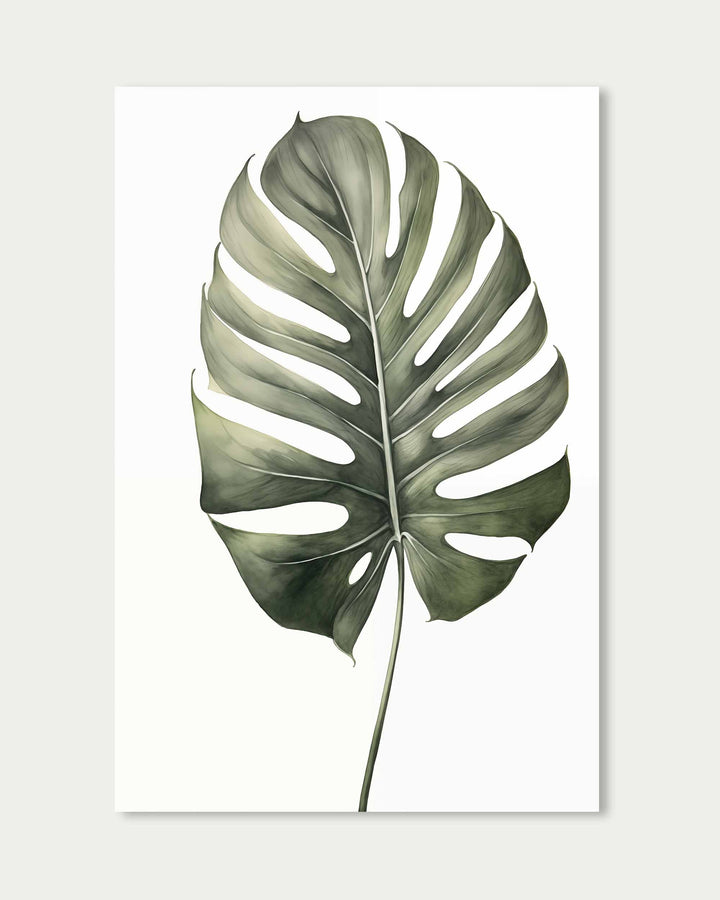 Monstera Leaf Wall Art Print