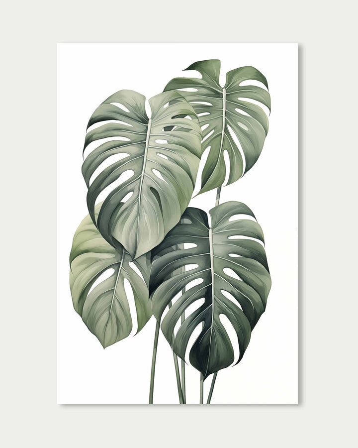 Monstera Leaves Wall Art Print