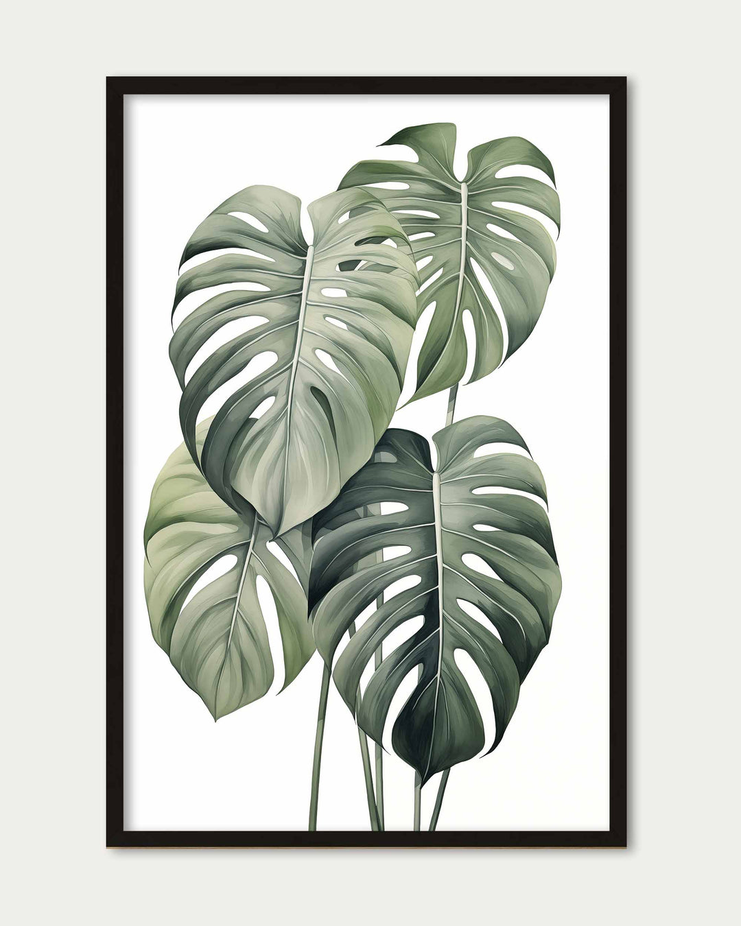 Monstera Leaves Wall Art Print