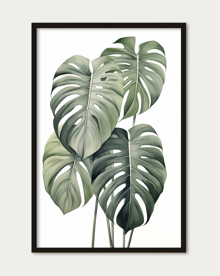 Monstera Leaves Wall Art Print