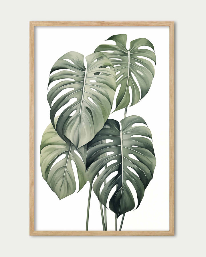 Monstera Leaves Wall Art Print