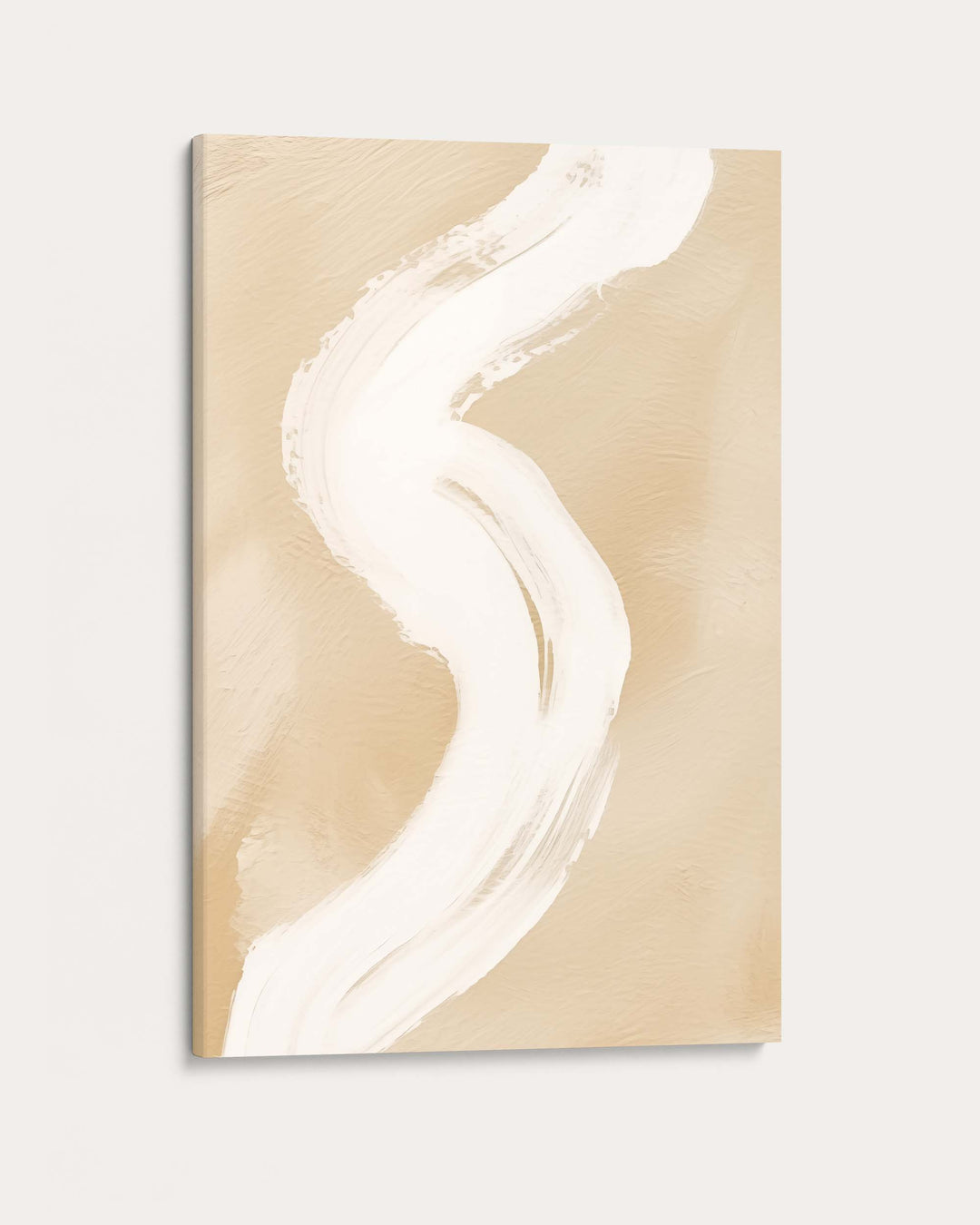 White Brushstroke Art Print