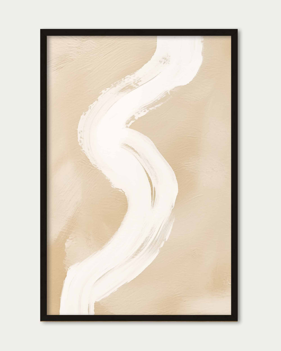 White Brushstroke Art Print