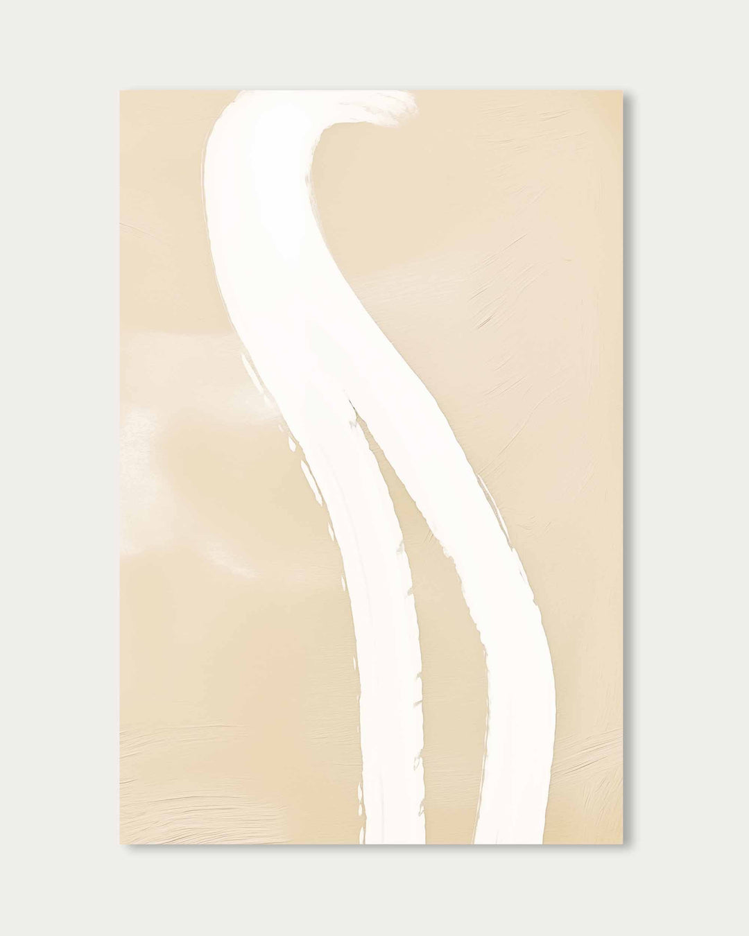 White Brushstroke II Art Print