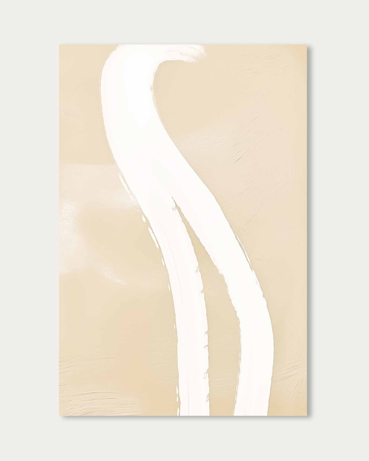 White Brushstroke II Art Print