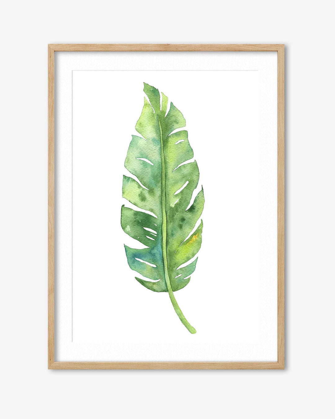 watercolour botanical artwork in an oak frame