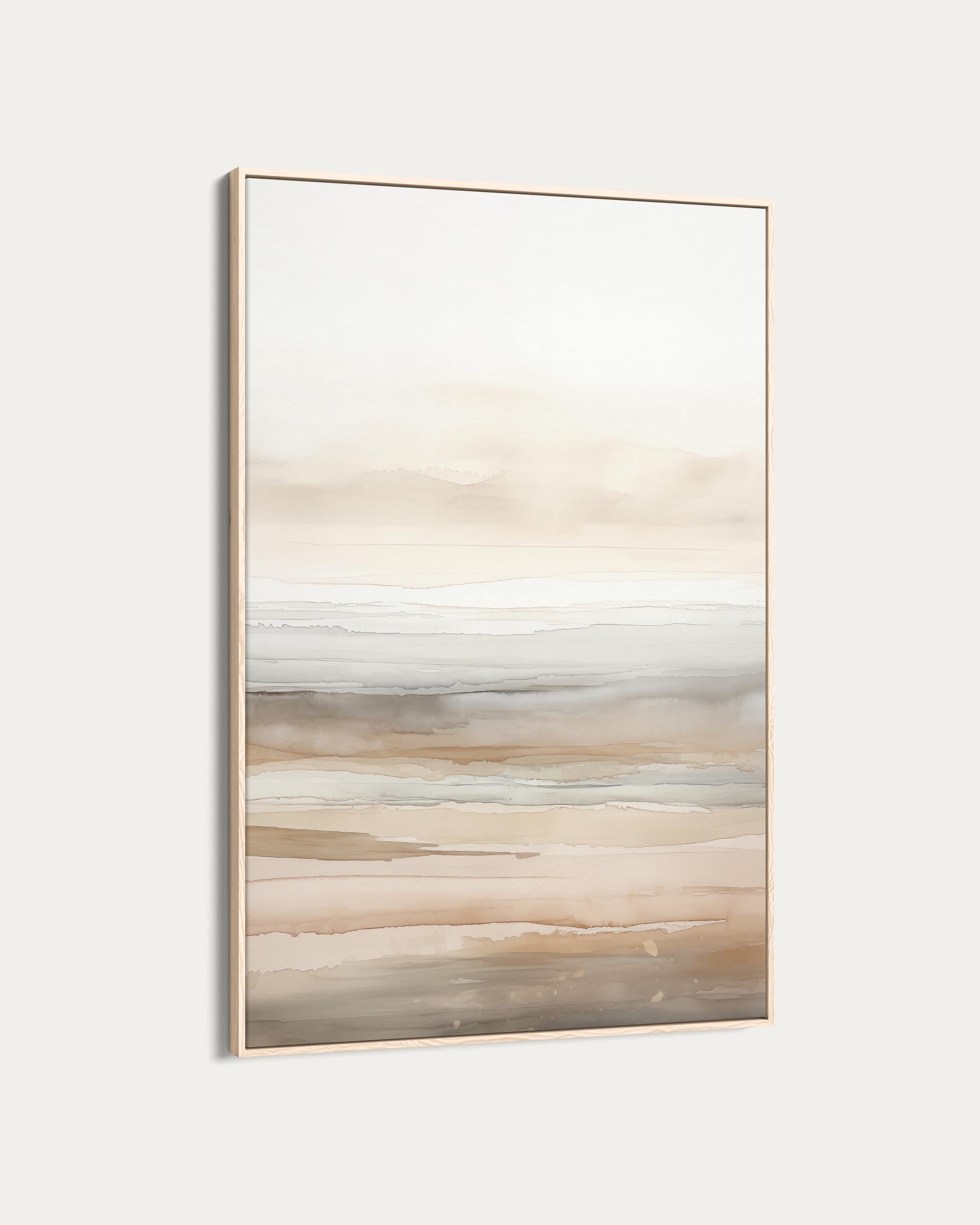 Abstract art piece with a gold frame on a white background