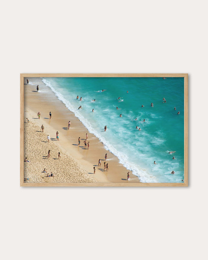 Crowded Beach Poster Print