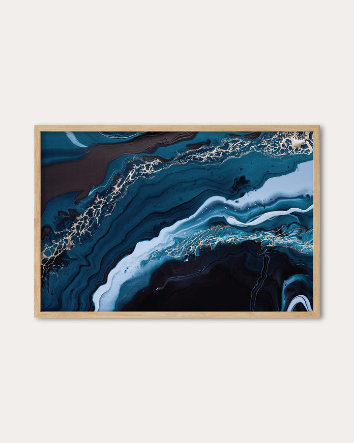 Blue Marble Wall Art Print