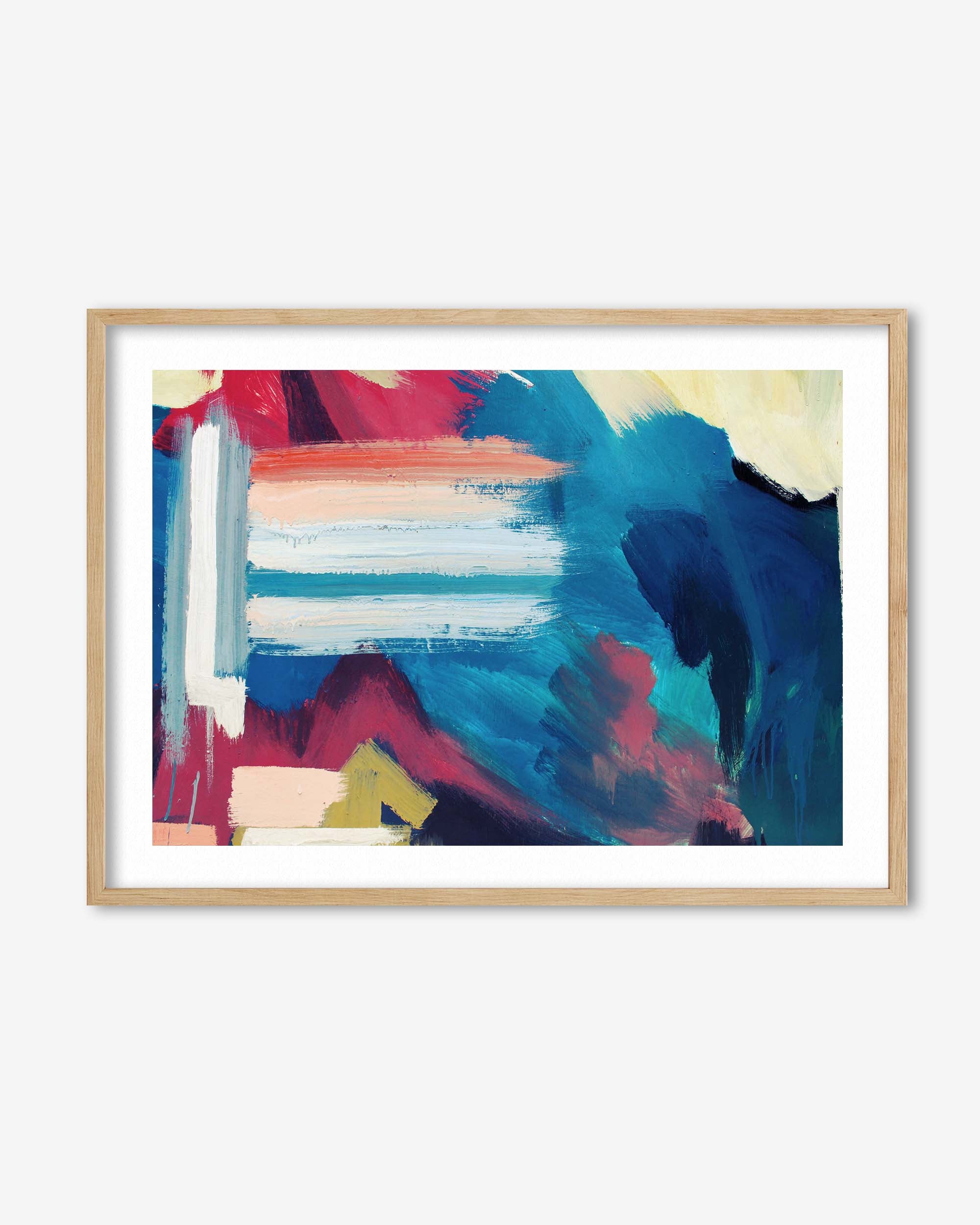 Teal Abstract Wall Art Print