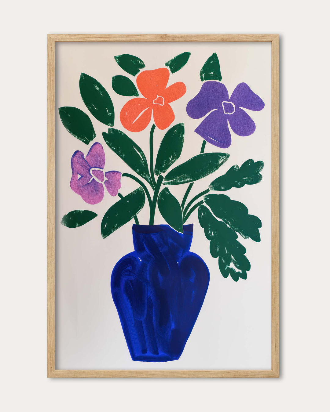 Blue Vase Sketch Art Print