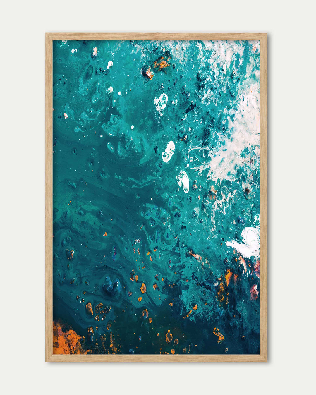 Teal Abstract Wall Art Print