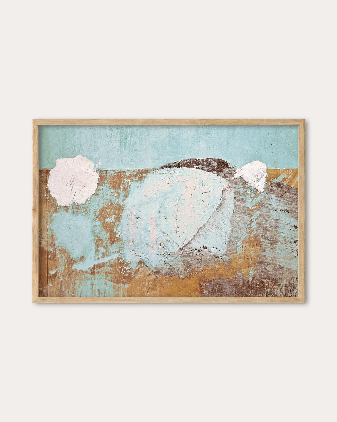 Gold & Teal Texture Wall Art Print