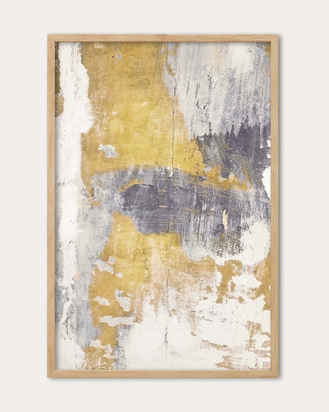 Gold & Grey Texture Wall Art Print