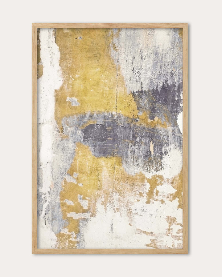 Gold & Grey Texture Wall Art Print