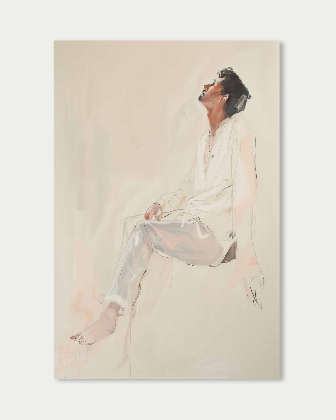 Figure Study Drawing Wall Art Print