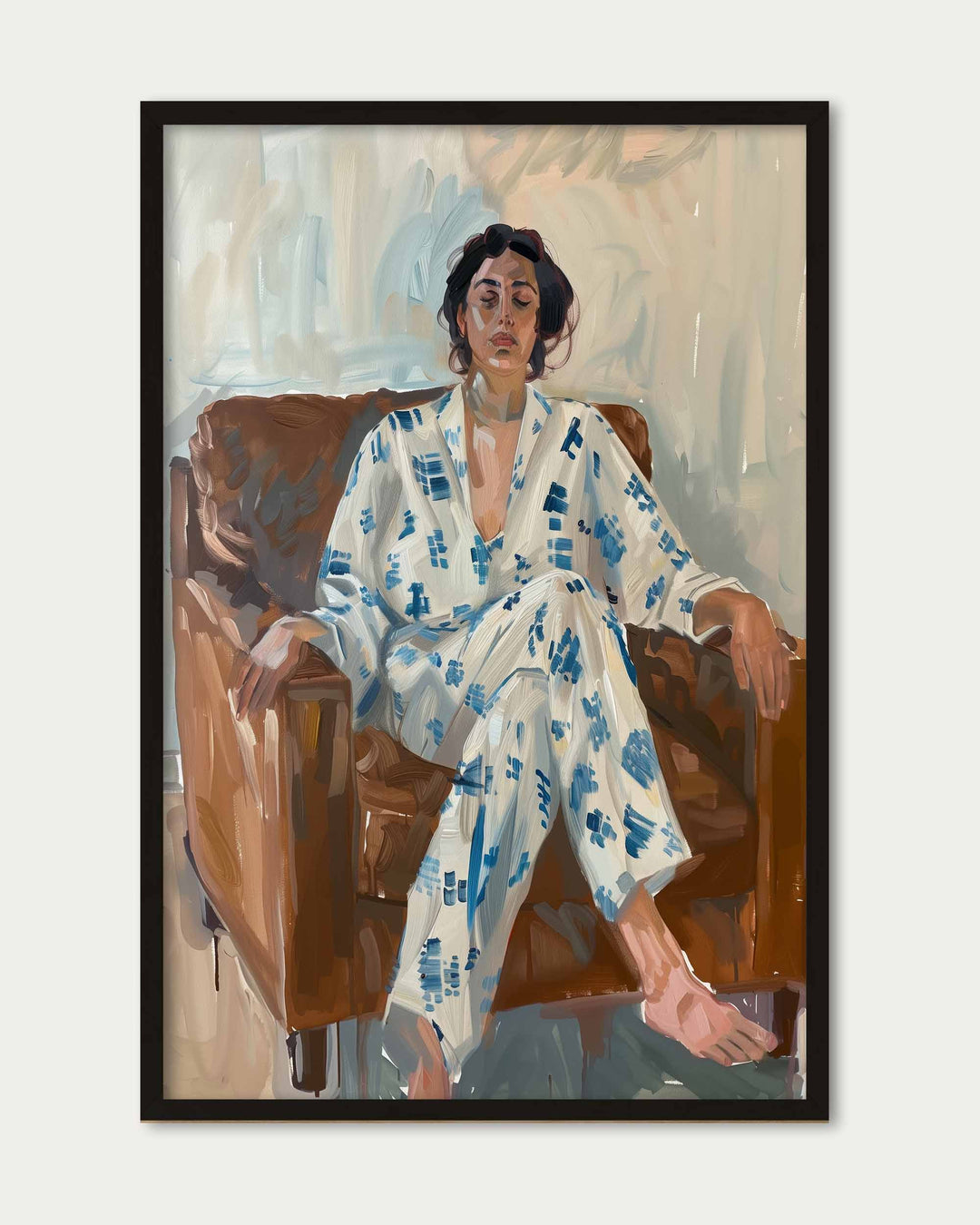 Silk On Leather Wall Art