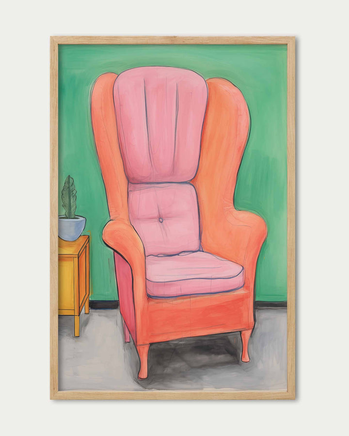 Orange Chair Wall Art