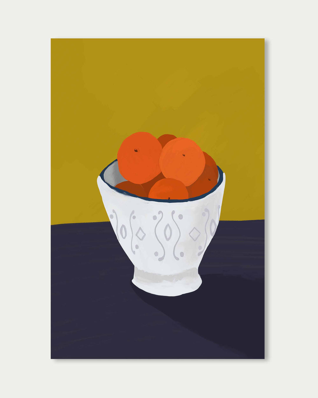 Oranges In a Bowl Wall Art