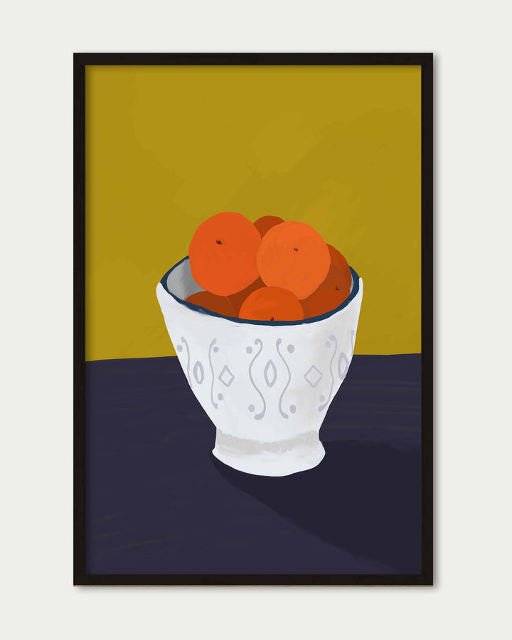 Oranges In a Bowl Wall Art