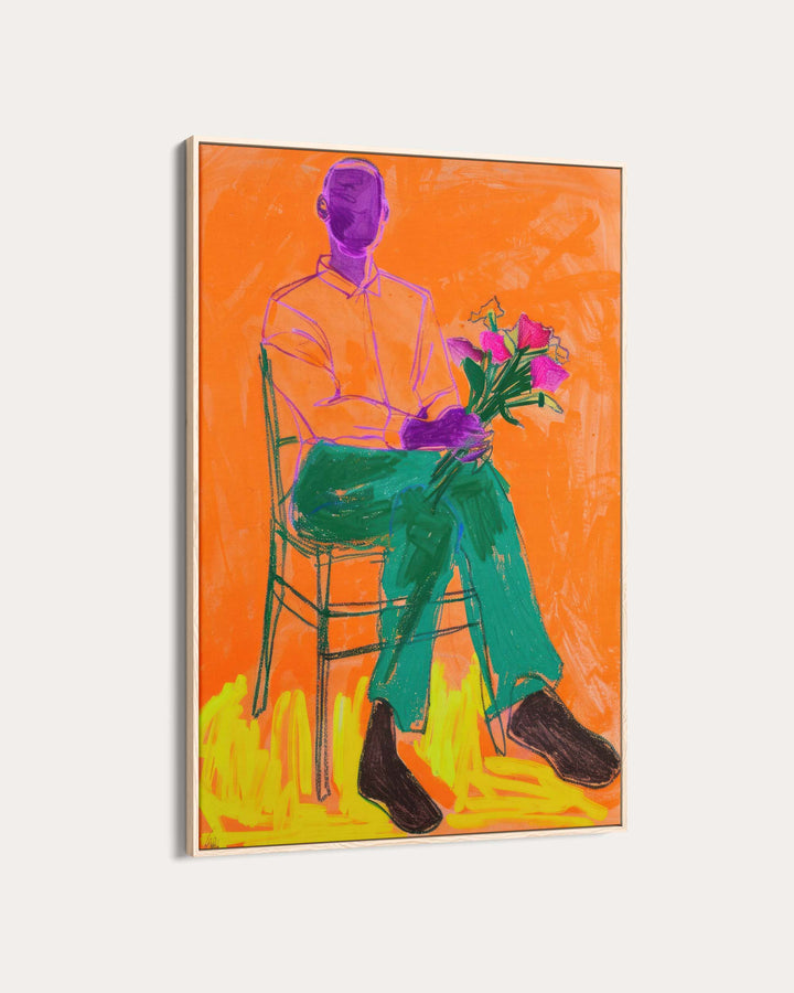 Holding Flowers Figure Study Wall Art