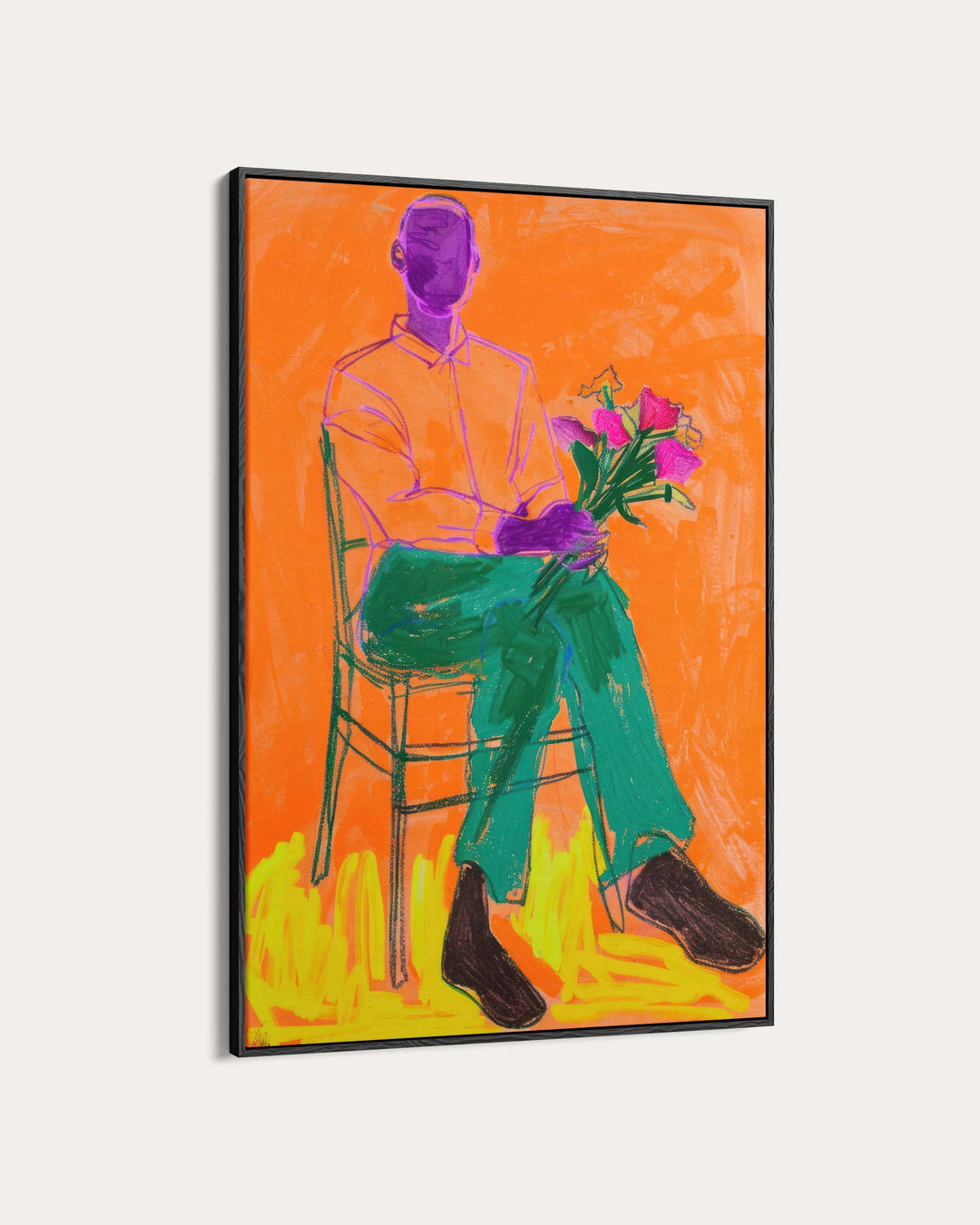 Holding Flowers Figure Study Wall Art