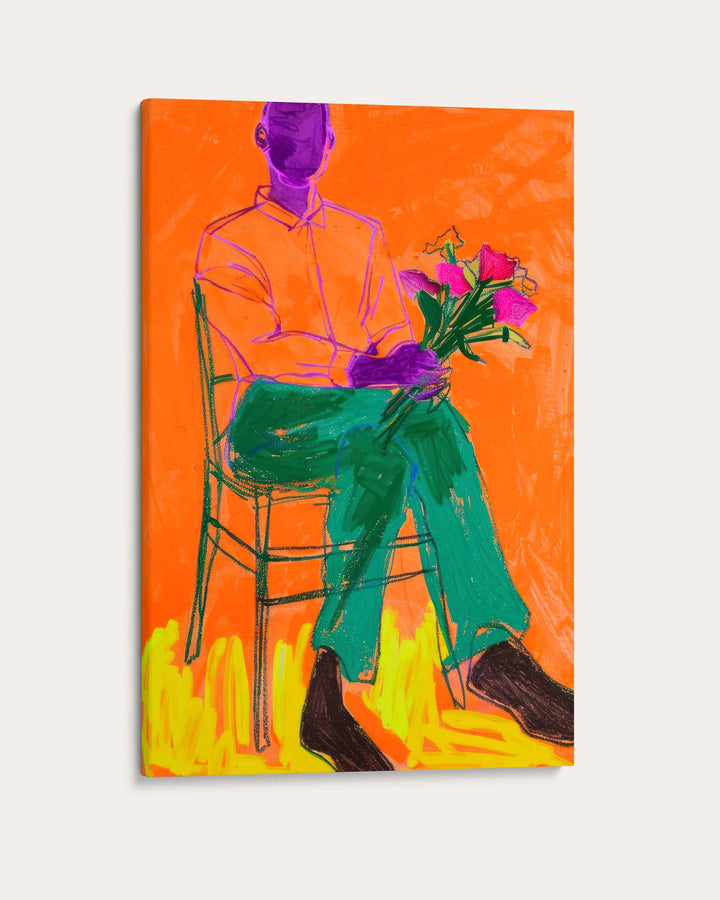 Holding Flowers Figure Study Wall Art